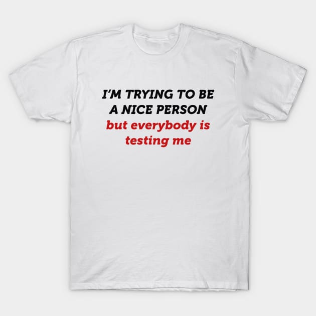 Nice Person T-Shirt by LuckyFoxDesigns